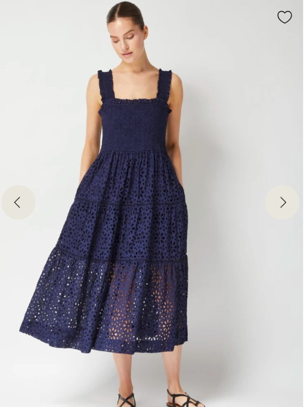 Change of Scenery Kristen Dress Navy Seaside Eyelet Size Small